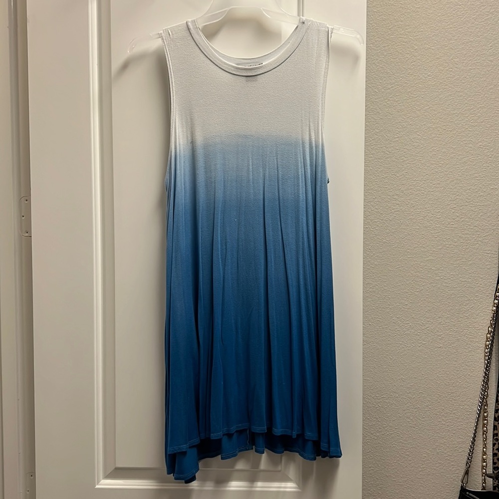 See You Monday - Blue Ombré T-Shirt Dress